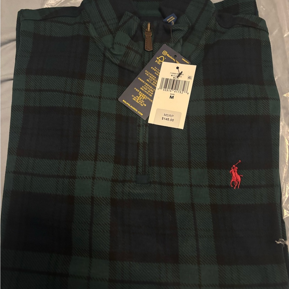 Polo by Ralph Lauren Green and Black Plaid Shirt